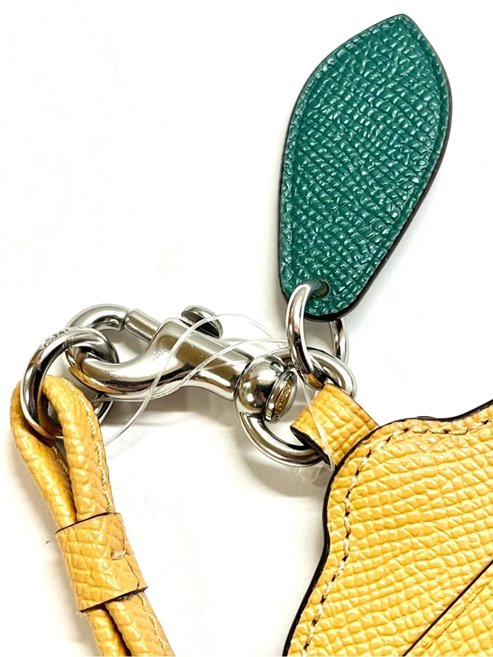 Coach Leather Lemon Lanyard NWT